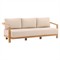Ceasar Coastal Beach Natural Teak Outdoor Sofa - 85&quot;