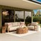 Ceasar Coastal Beach Natural Teak Outdoor Sofa - 85&quot;