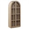 Charles Modern Classic Natural Brown Wood Arched Display Cabinet