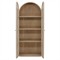 Charles Modern Classic Natural Brown Wood Arched Display Cabinet