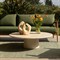 Maya Modern Classic Beige Concrete Round Outdoor Coffee Table