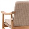 Penny Coastal Beach Natural Teak Woven Outdoor Lounge Arm Chair