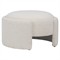 Riona Modern Classic Off White Boucle Performance Round Ottoman