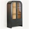 Ilyra Modern Classic Charcoal Oak China Cabinet