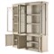 Martineau French Country Cream Wood Double China Cabinet