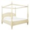 Colline French Country Cream Mahogany Wood Canopy Bed - King