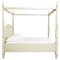 Colline French Country Cream Mahogany Wood Canopy Bed - King
