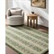 Rafaela Updated Traditional Green Wool Floral Patterned Rug - 5&#39;x7&#39;6&quot;