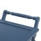 Melanie Updated Traditional Blue Pine Wood Scalloped Bar Cart