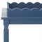 Melanie Updated Traditional Blue Pine Wood Scalloped Bar Cart