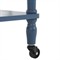 Melanie Updated Traditional Blue Pine Wood Scalloped Bar Cart