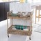 Selena Coastal Beach Grey Woven Rattan Bar Cart