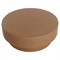 Jamie Modern Classic Brown Faux Leather Round Ottoman