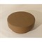 Jamie Modern Classic Brown Faux Leather Round Ottoman
