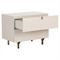 Macias French Country Cream Acacia Wood Nightstand - 30&quot;