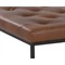 Jonty Modern Classic Brown Faux Leather Tufted Ottoman
