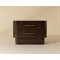 Kenzo Modern Classic Brown Burl Wide Nightstand