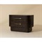 Kenzo Modern Classic Brown Burl Wide Nightstand