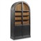 Curiosity Rustic Lodge Black Oak Arched Display Cabinet
