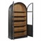 Curiosity Rustic Lodge Black Oak Arched Display Cabinet