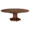 Tulip French Country Dark Brown Wood Round Extendable Jupe Dining Table - 66-87&quot;