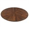 Tulip French Country Dark Brown Wood Round Extendable Jupe Dining Table - 66-87&quot;