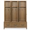 Maya Rustic Lodge Brown Oak Entryway Cabinet
