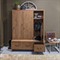 Maya Rustic Lodge Brown Oak Entryway Cabinet