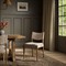 Odelia Modern Classic Beige Printed Oak Wood Dining Chair