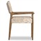 Odelia Modern Classic Beige Printed Oak Wood Dining Arm Chair