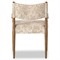 Odelia Modern Classic Beige Printed Oak Wood Dining Arm Chair
