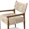 Odelia Modern Classic Beige Printed Oak Wood Dining Arm Chair