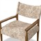 Odelia Modern Classic Beige Printed Oak Wood Dining Arm Chair