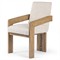 Callista Modern Classic Off White Performance Oak Dining Arm Chair