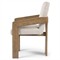 Callista Modern Classic Off White Performance Oak Dining Arm Chair