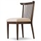 Tobin Updated Traditional Off White Upholstered Brown Wood Dining Chair