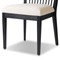 Tobin Updated Traditional Off White Upholstered Black Wood Dining Chair