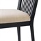 Tobin Updated Traditional Off White Upholstered Black Wood Dining Chair