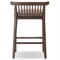 Tobin Updated Traditional Off White Upholstered Brown Wood Counter Stool