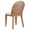 Riona Coastal Beach White Performance Brown Woven Rattan Dining Chair