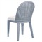 Riona Coastal Beach White Performance Blue Woven Rattan Dining Chair