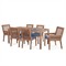 Mako Coastal Beach Brown Woven Rattan Rectangular Dining Table - 72&quot;
