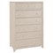 Elliana Coastal Beach Cream Woven Rattan Tall Chest