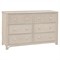 Elliana Coastal Beach Cream Woven Rattan Double Dresser
