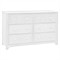 Elliana Coastal Beach White Woven Rattan Double Dresser