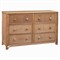 Elliana Coastal Beach Brown Woven Rattan Double Dresser