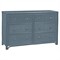 Elliana Coastal Beach Dark Blue Woven Rattan Double Dresser
