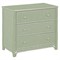 Elliana Coastal Beach Green Woven Rattan Bachelor Chest