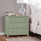 Elliana Coastal Beach Green Woven Rattan Bachelor Chest