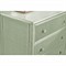 Elliana Coastal Beach Green Woven Rattan Bachelor Chest